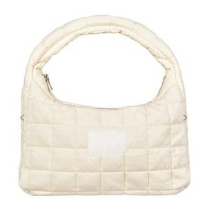 My Mum Made It Pointelle Hearts Quilted shoulder Bag With Logo NWOT